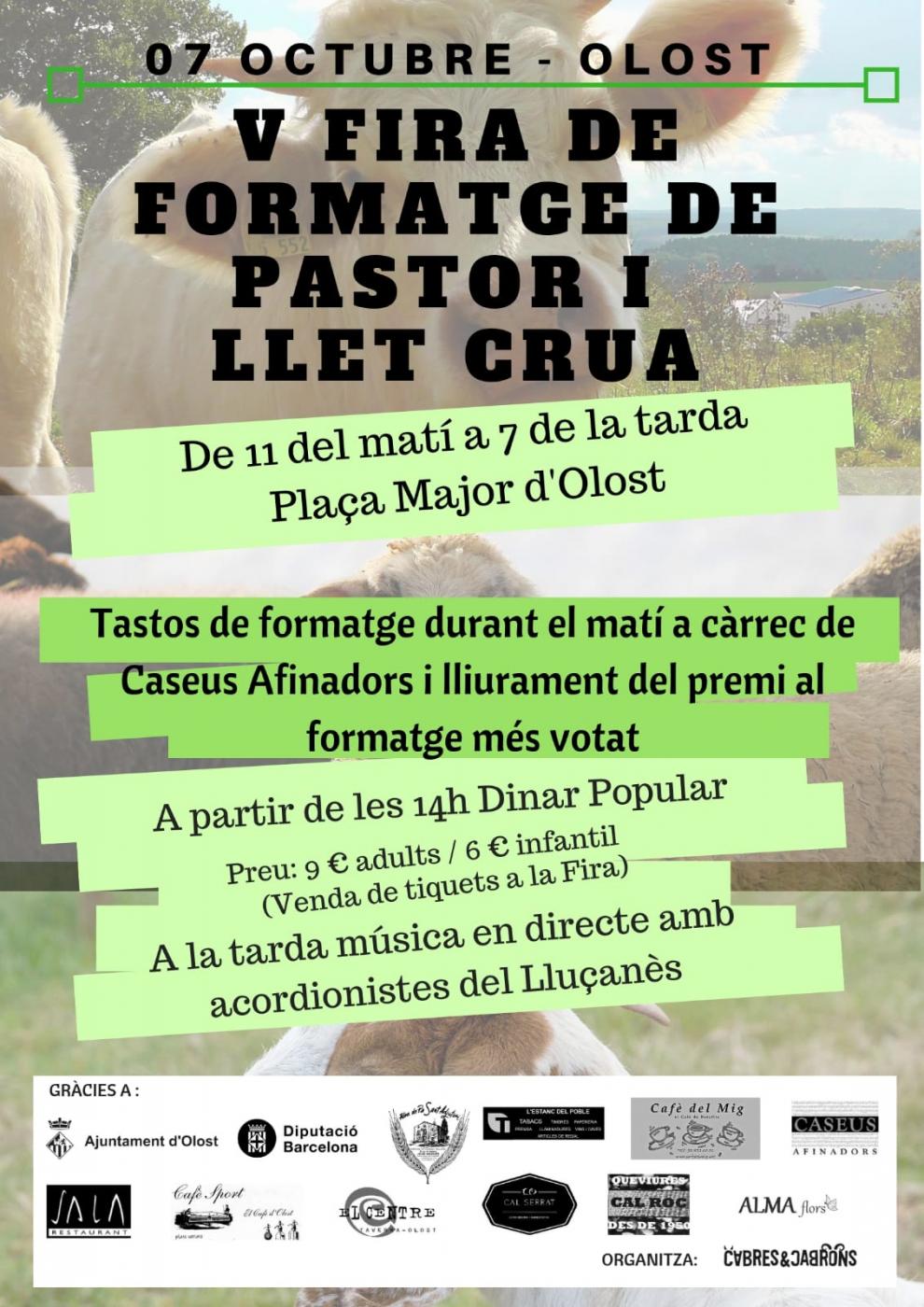 Fira del Formatge de pastor i llet crua a Olost